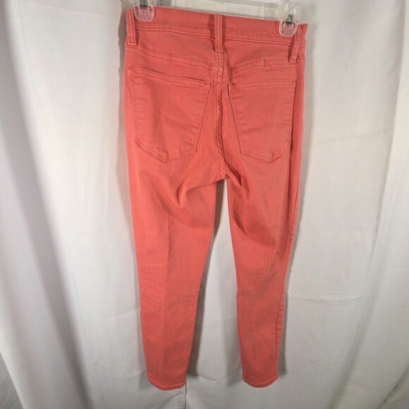 Lucky Brand Womens 2/26 Pink High Rise Crop Bridgette Jeans Ankle Button Fly - Picture 2 of 8